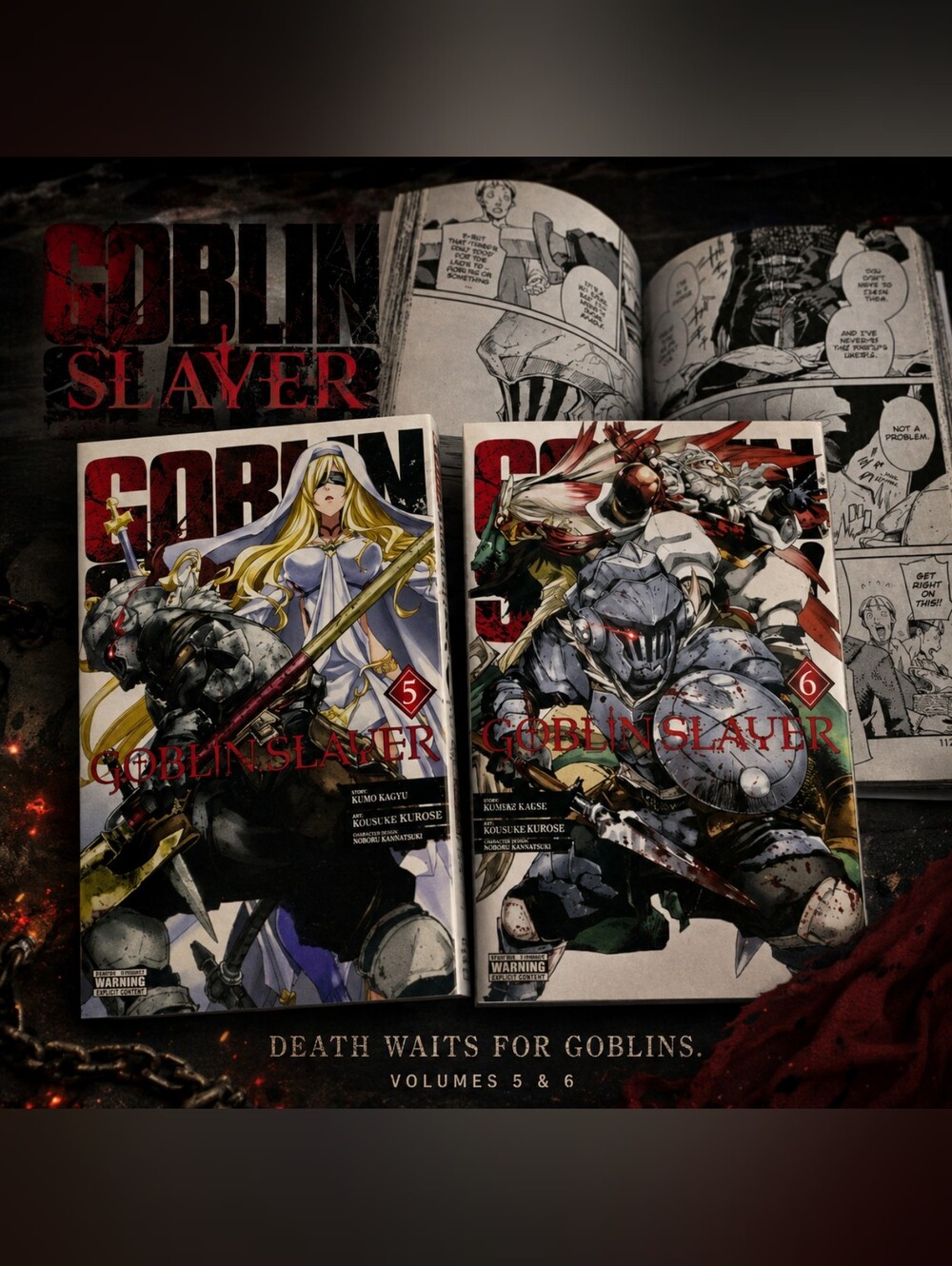 Goblin Slayer Volumes 5 & 6 Manga Set - Armor & Fantasy Artwork